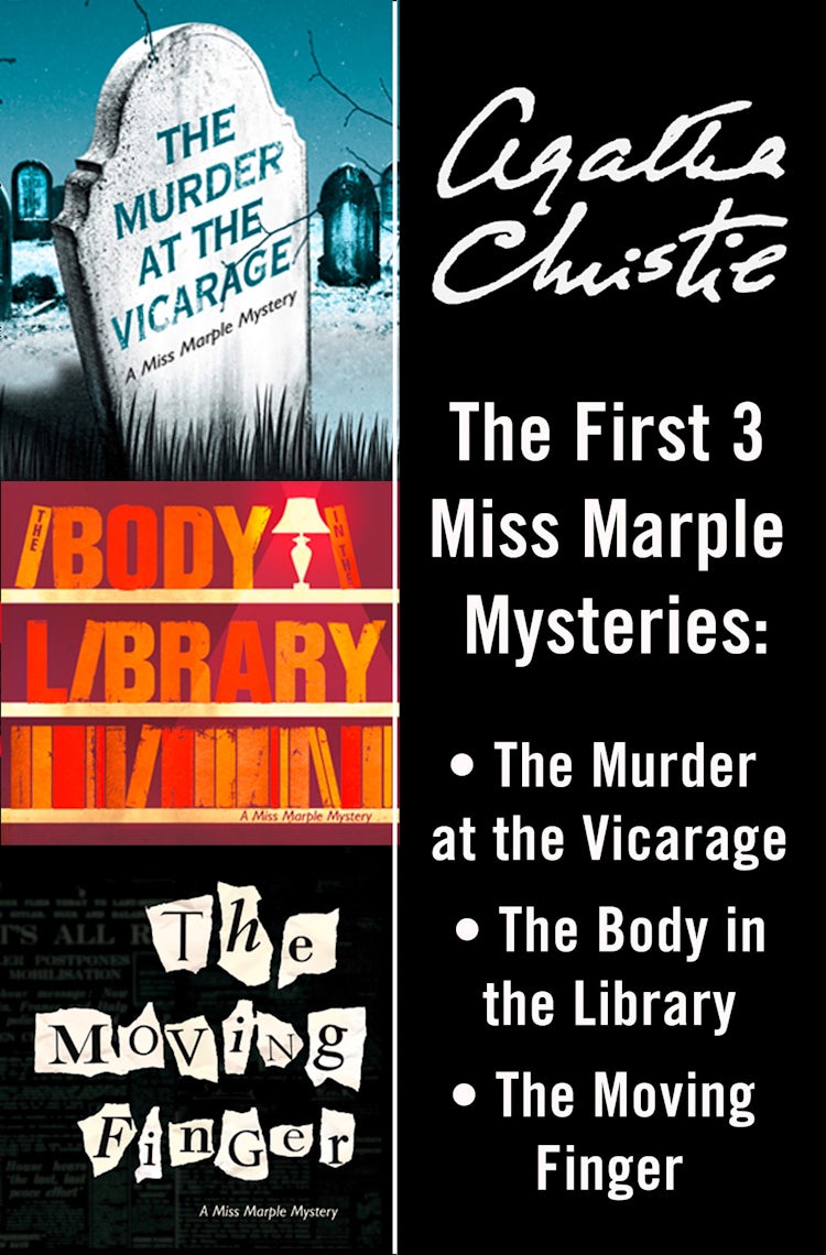 Cover image for Miss Marple 3-Book Collection 1: The Murder at the Vicarage, The Body in the Library, The Moving Finger (Marple), isbn: 9780007431724