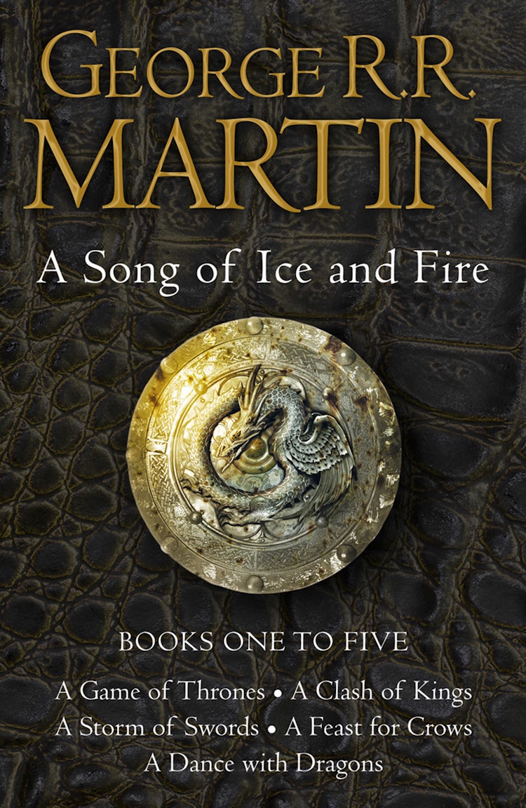 Cover image for A Game of Thrones: The Story Continues Books 1-5: A Game of Thrones, A Clash of Kings, A Storm of Swords, A Feast for Crows, A Dance with Dragons (A Song of Ice and Fire), isbn: 9780007482931