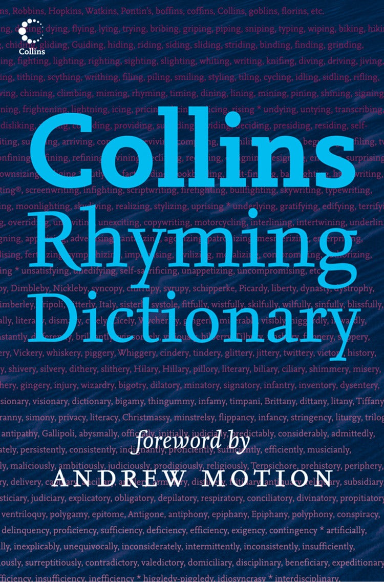 Cover image for Collins Rhyming Dictionary, isbn: 9780007588947