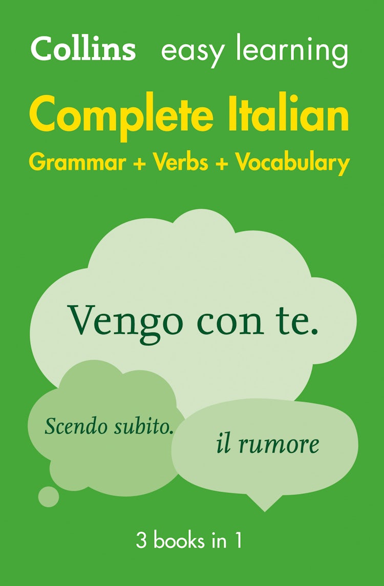 Cover image for Collins Easy Learning Complete Italian Grammar, Verbs and Vocabulary (3 Books In 1) [2nd Edition], isbn: 9780008141752