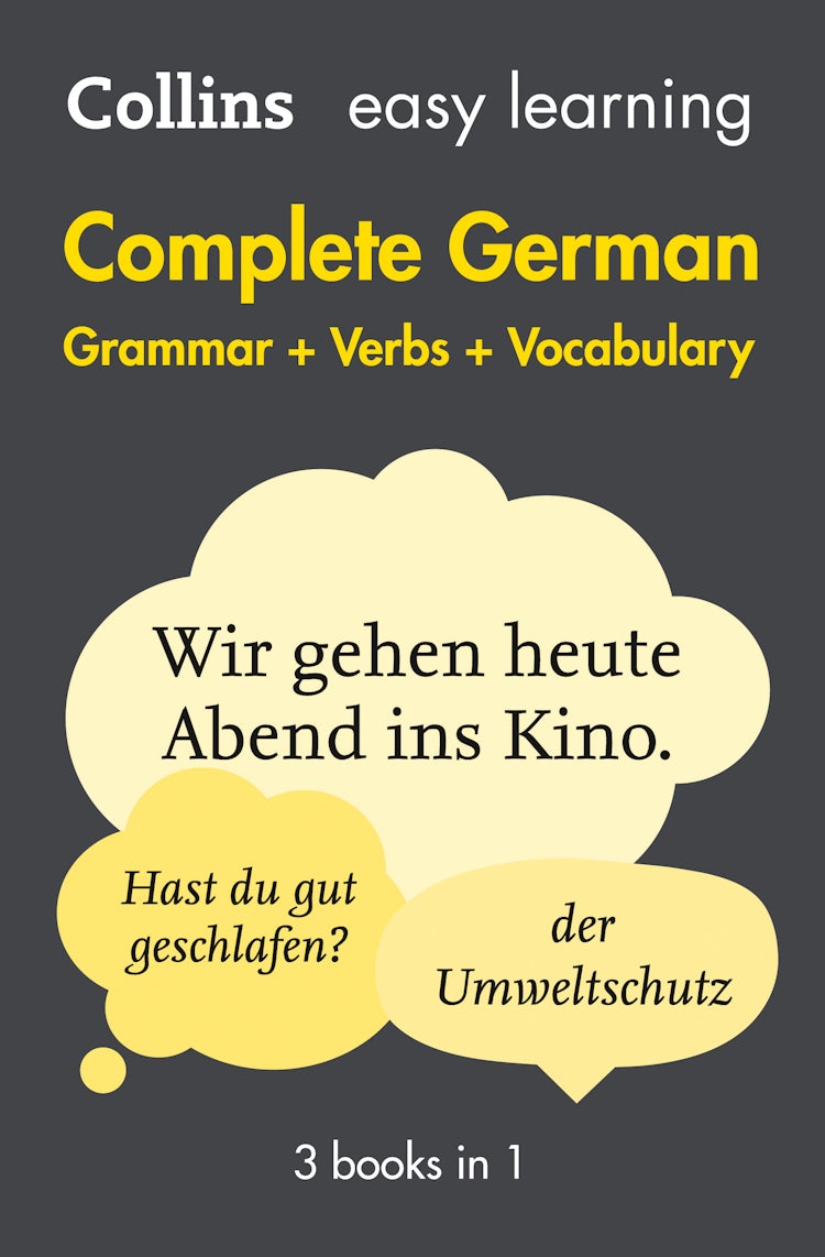 Cover image for Collins Easy Learning Complete German Grammar, Verbs And Vocabulary (3 Books In 1) [2nd Edition], isbn: 9780008141783