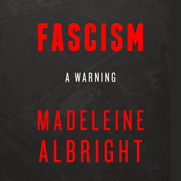Cover image for Fascism: A Warning, isbn: 9780008282295