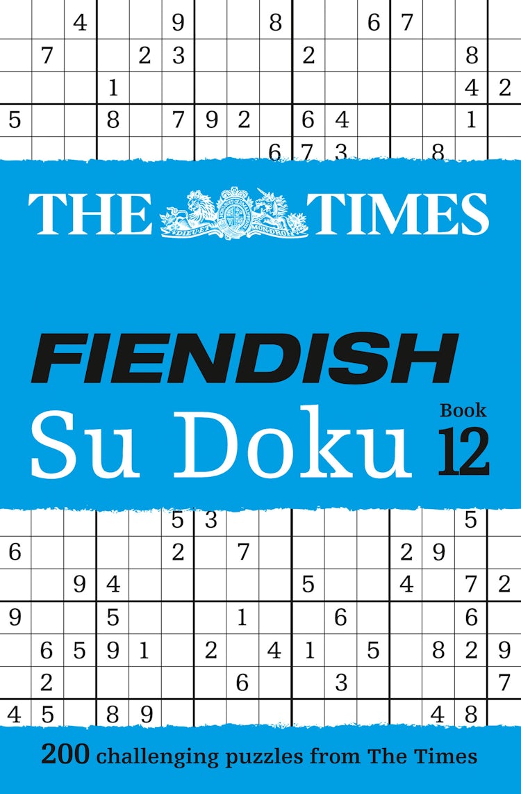 Cover image for The Times Fiendish Su Doku Book 12: 200 Challenging Puzzles from The Times, isbn: 9780008285463