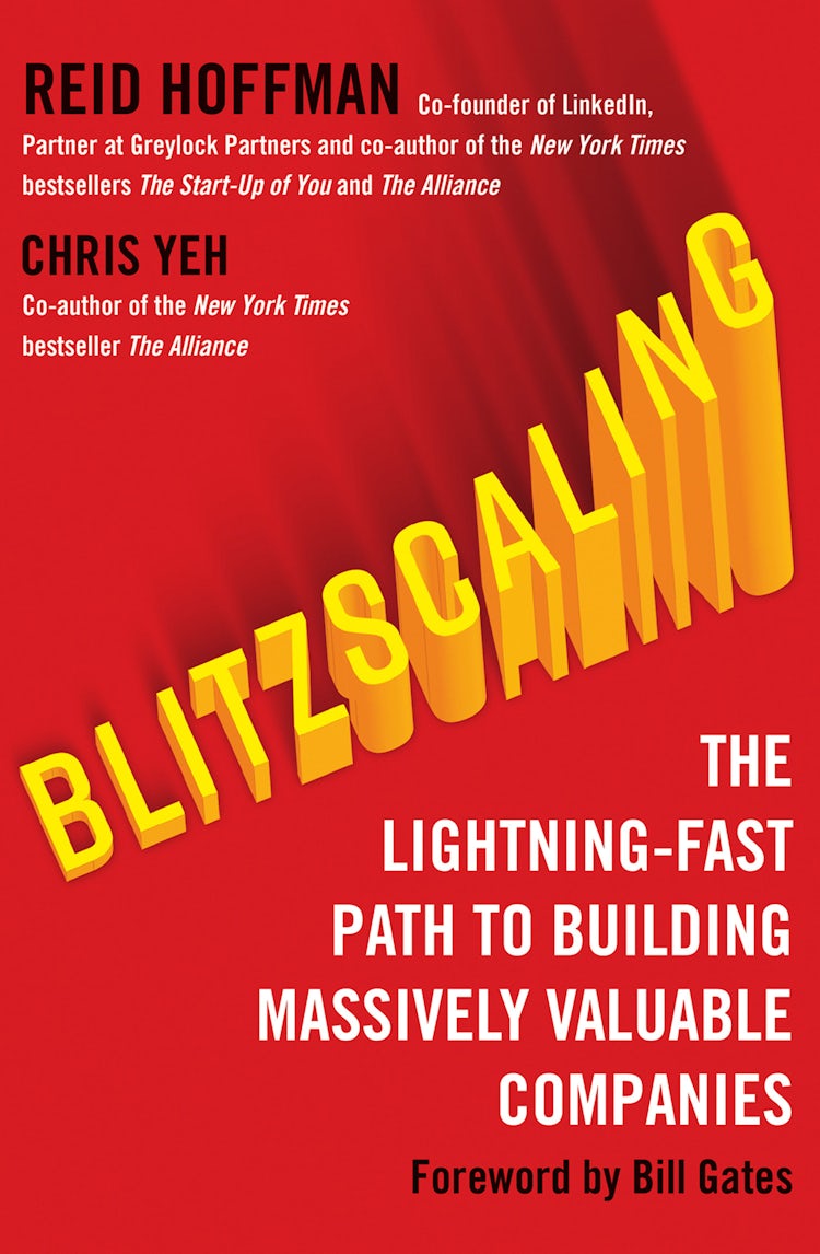 Cover image for Blitzscaling: The Lightning-Fast Path to Building Massively Valuable Companies, isbn: 9780008303631