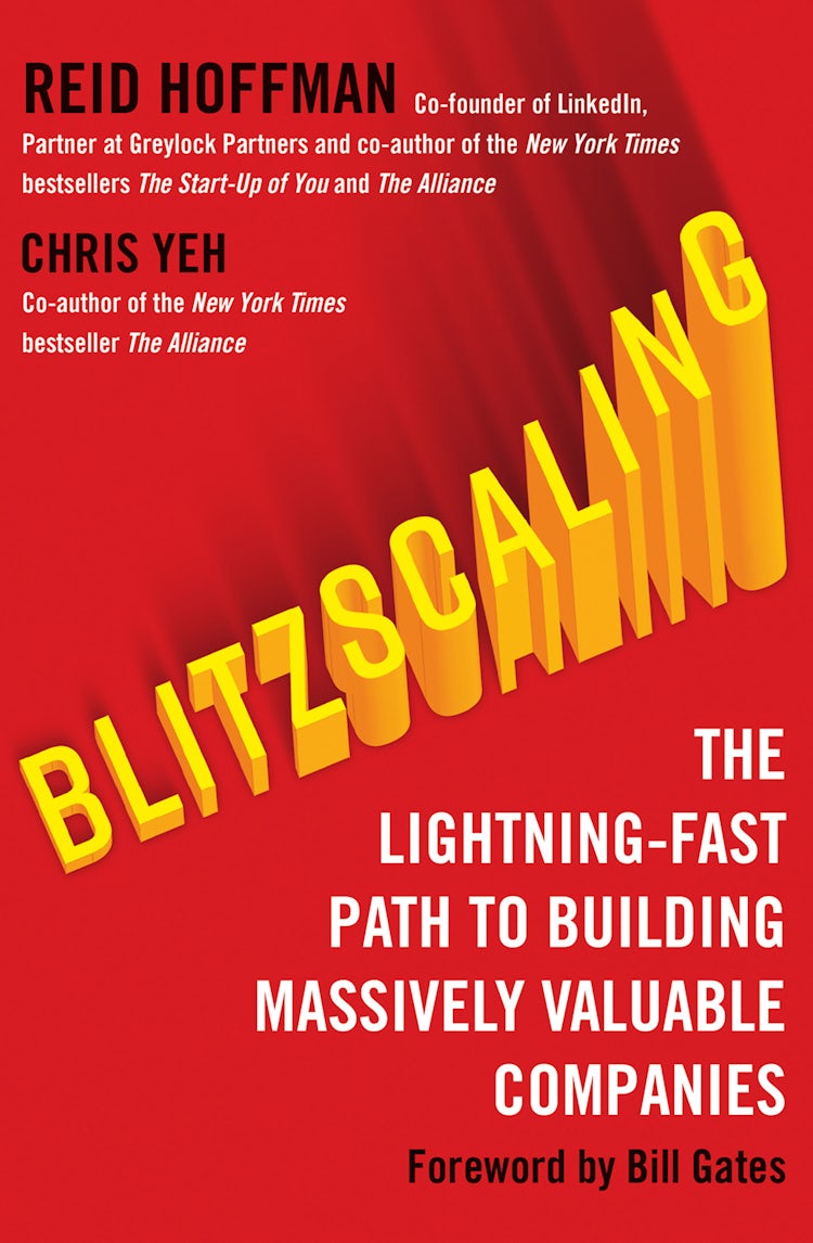 Cover image for Blitzscaling: The Lightning-Fast Path to Building Massively Valuable Companies, isbn: 9780008303655