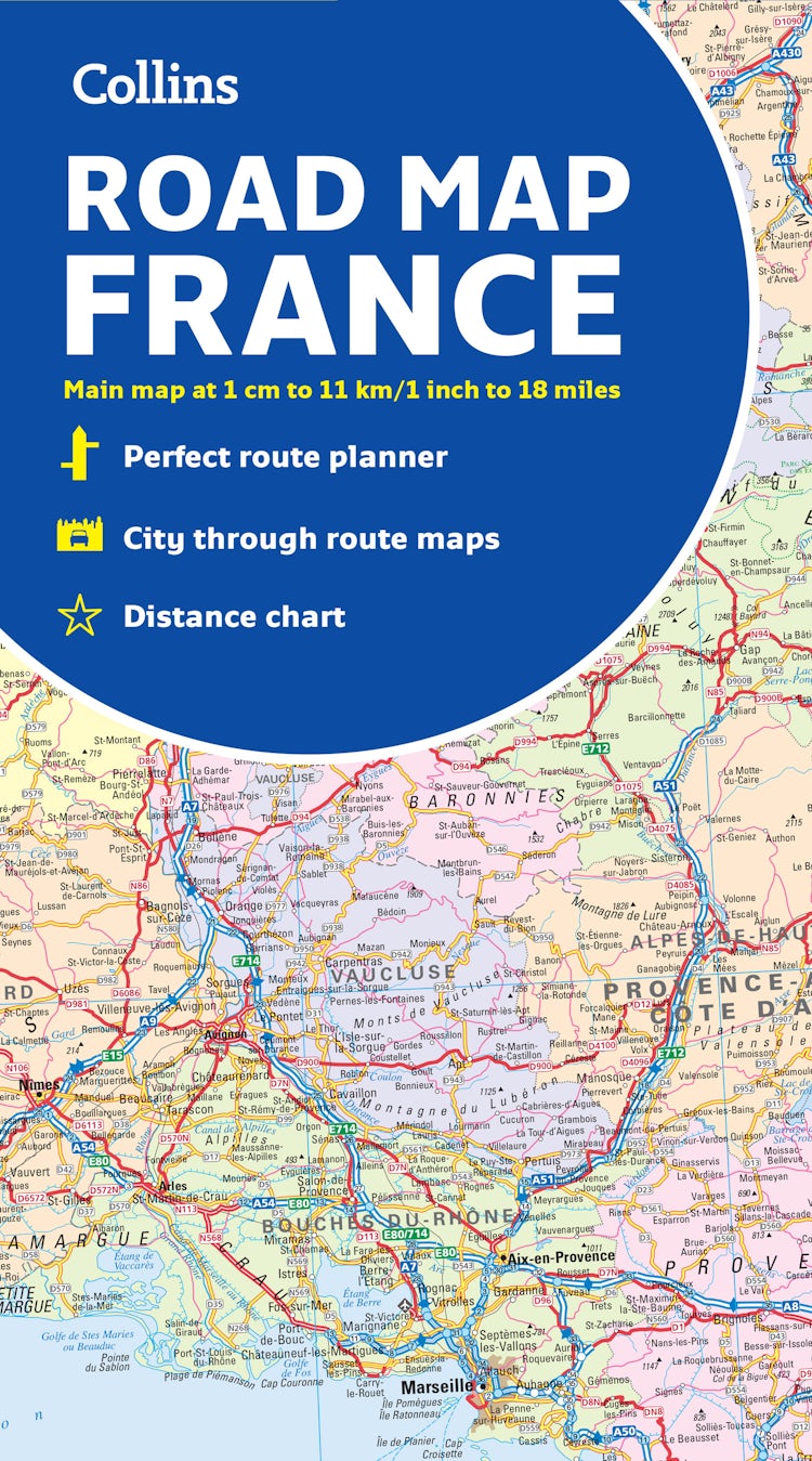 Cover image for 2022 Collins Map of France [New Edition], isbn: 9780008403980