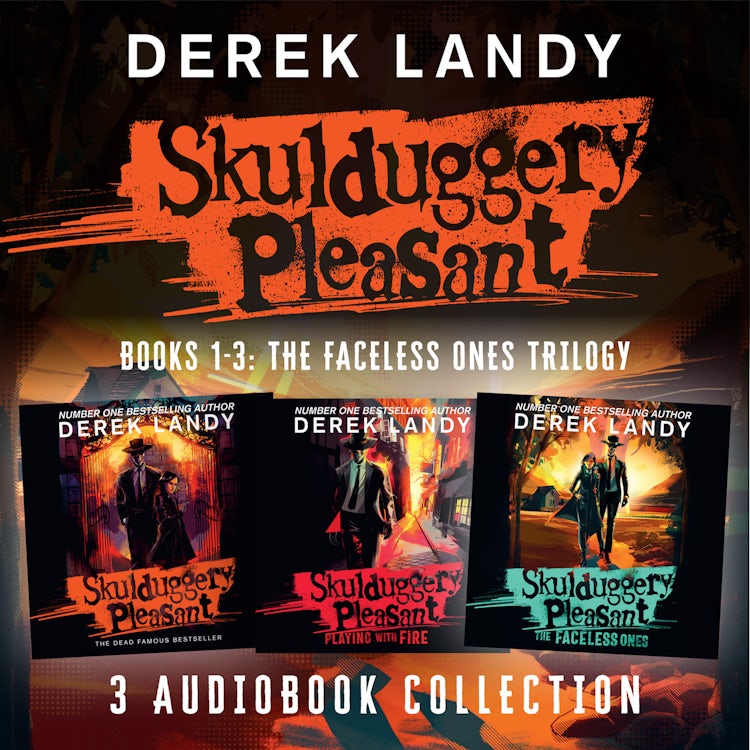 Cover image for Skulduggery Pleasant – Skulduggery Pleasant: Audio Collection Books 1-3: The Faceless Ones Trilogy: Skulduggery Pleasant, Playing with Fire, The Faceless Ones, isbn: 9780008432027