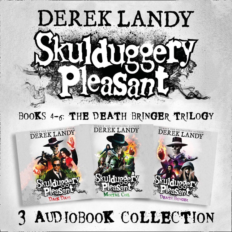 Cover image for Skulduggery Pleasant – Skulduggery Pleasant: Audio Collection Books 4-6: The Death Bringer Trilogy: Dark Days, Mortal Coil, Death Bringer, isbn: 9780008432034
