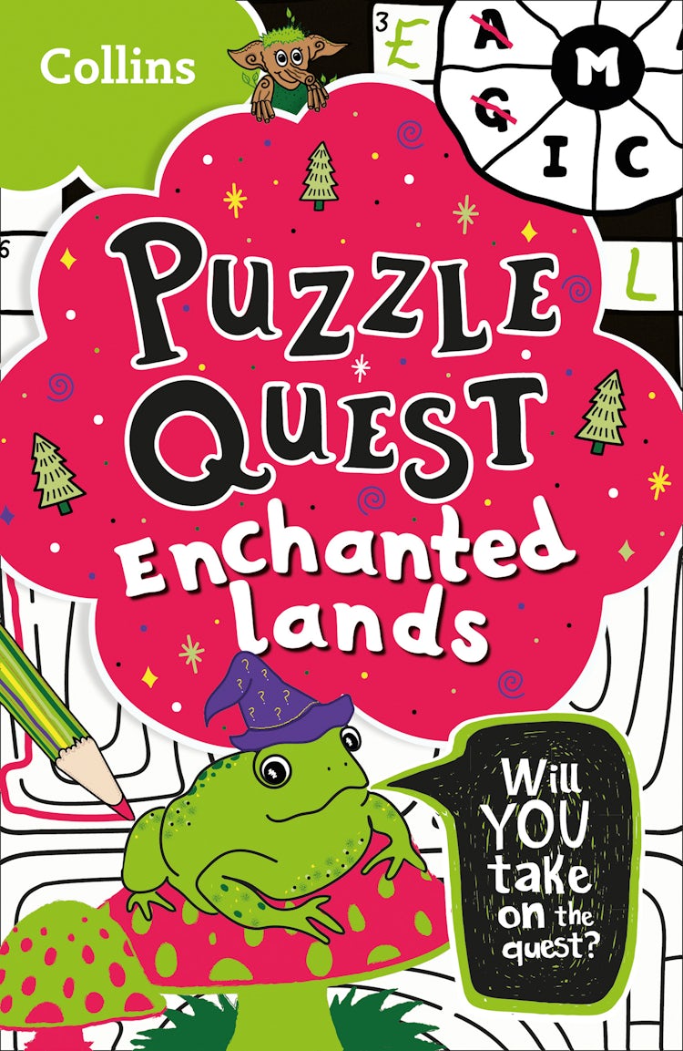 Cover image for Puzzle Quest Enchanted Lands: Solve More Than 100 Puzzles in This Adventure Story for Kids Aged 7+, isbn: 9780008457464