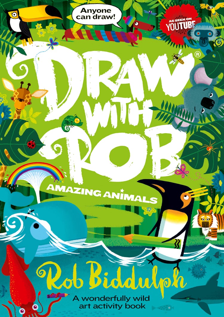 Cover image for Draw With Rob: Amazing Animals, isbn: 9780008479015