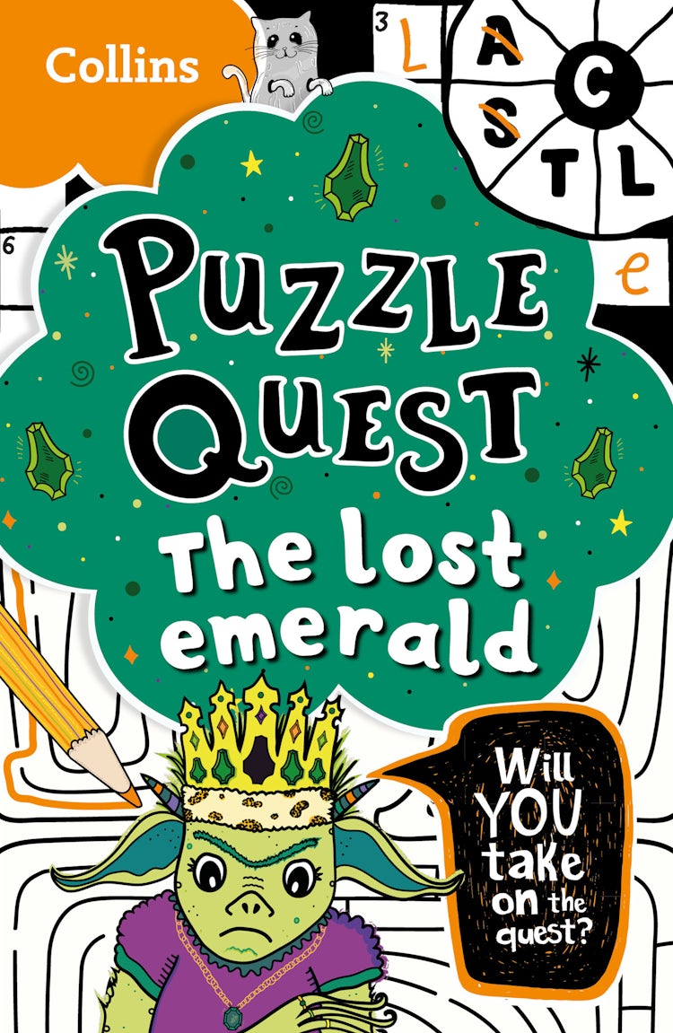 Cover image for Puzzle Quest the Lost Emerald: Solve More Than 100 Puzzles in This Adventure Story for Kids Aged 7+, isbn: 9780008532116