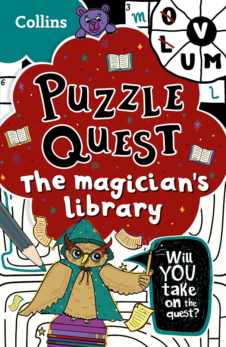 Cover image for Puzzle Quest the Magician's Library: Solve More Than 100 Puzzles in This Adventure Story for Kids Aged 7+, isbn: 9780008532123