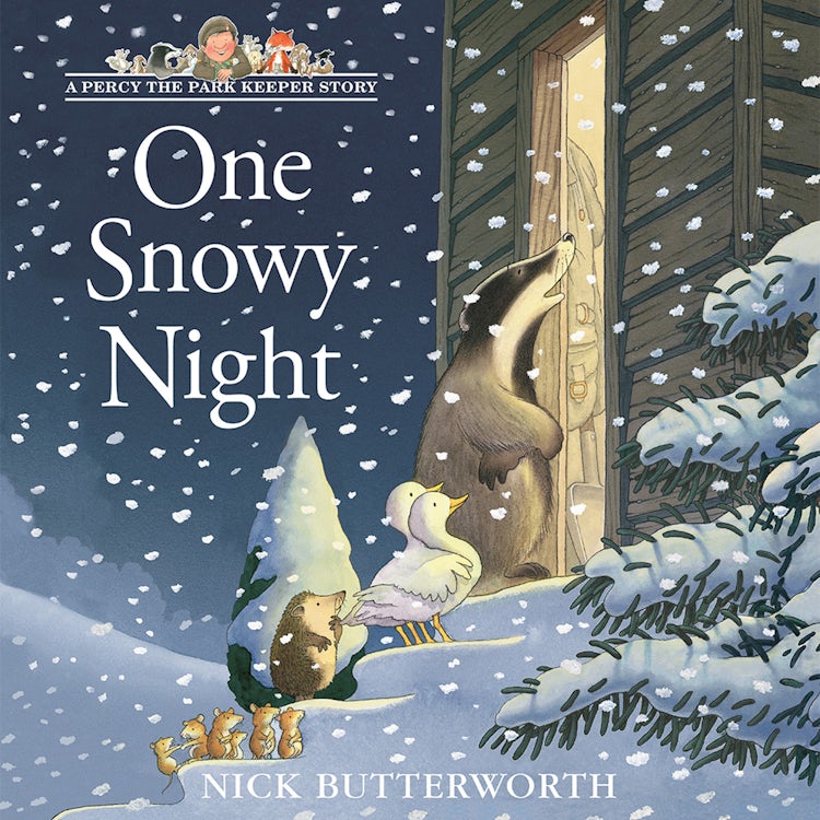 Cover image for One Snowy Night: Board book edition of this much-loved, bestselling illustrated children’s picture book – perfect for the youngest fans of Percy the Park Keeper! (A Percy the Park Keeper Story), isbn: 9780008558475