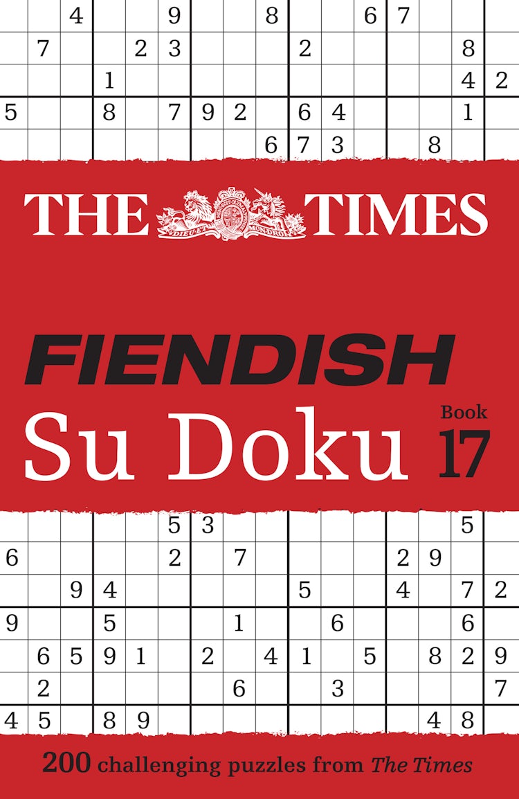 Cover image for The Times Su Doku The Times Fiendish Su Doku Book 17: 200 Challenging Su Doku Puzzles, isbn: 9780008618049