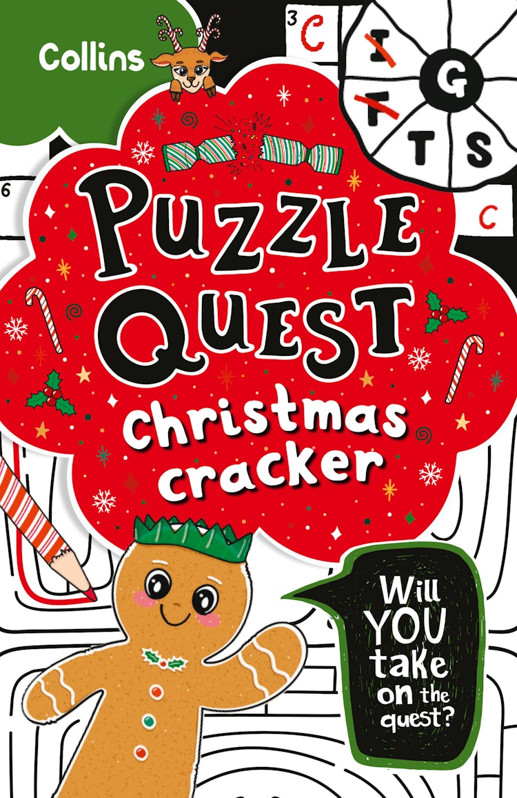 Cover image for Puzzle Quest - Christmas Cracker: Solve More Than 100 Puzzles In This Adventure Story For Kids Aged 7+, isbn: 9780008621919