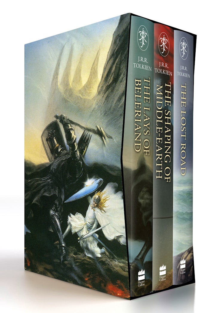 Cover image for The History Of Middle-earth 2: The Lays of Beleriand, The Shaping of Middle-earth & The Lost Road [Boxed Set Edition], isbn: 9780008669232