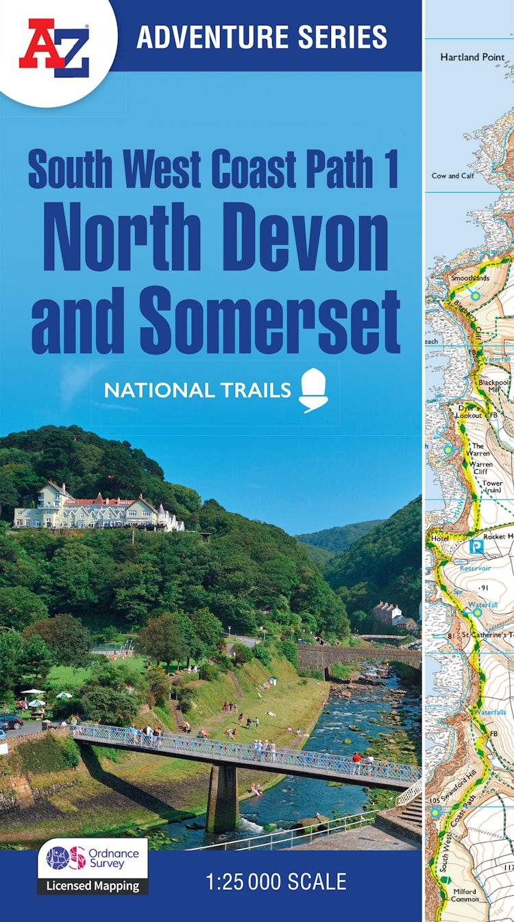 Cover image for South West Coast Path 1 - North Devon & Somerset: With Ordnance Survey Mapping [Third Edition], isbn: 9780008707651
