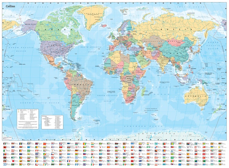 Cover image for Collins World Wall Laminated Map, isbn: 9780008712587