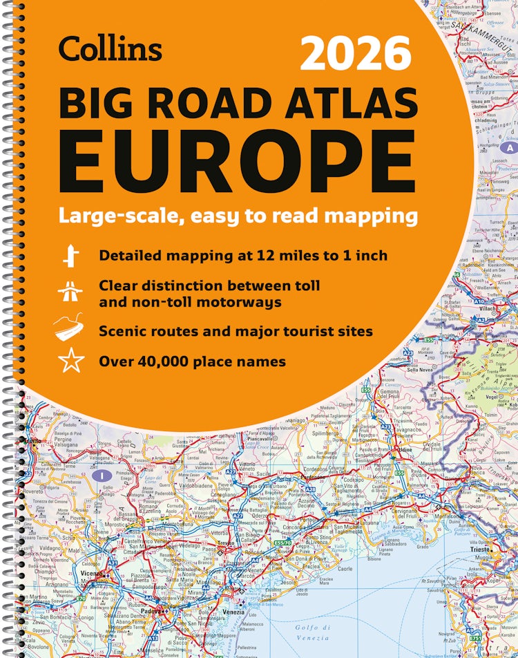 Cover image for Collins 2026 Big Road Atlas Europe: Spiral bound [New edition], isbn: 9780008716462