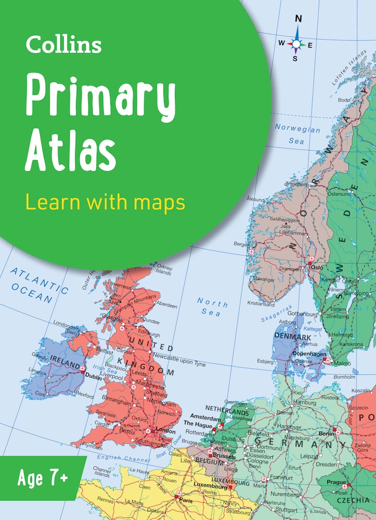 Cover image for Collins School Atlases: Collins Primary Atlas: Ideal For Learning At School And At Home [Eighth Edition], isbn: 9780008716516