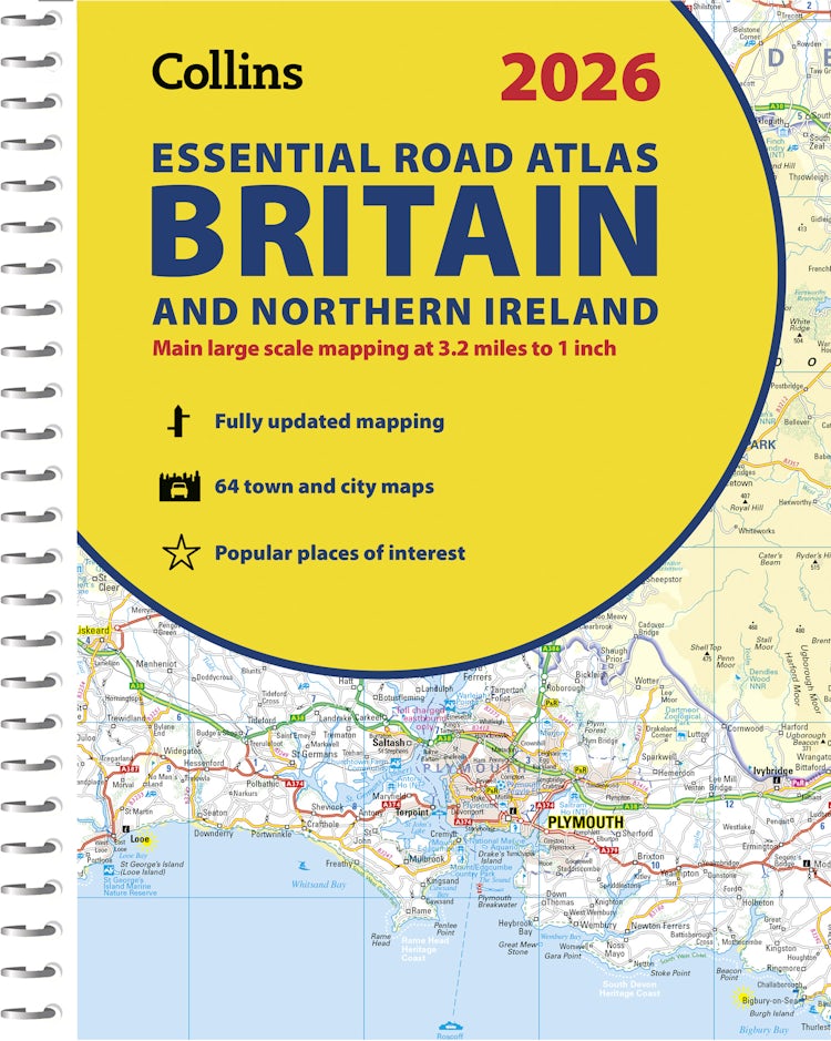Cover image for Collins Road Atlas - 2026 Collins Essential Road Atlas Britain And Northern Ireland: A4 Spiral, isbn: 9780008719234