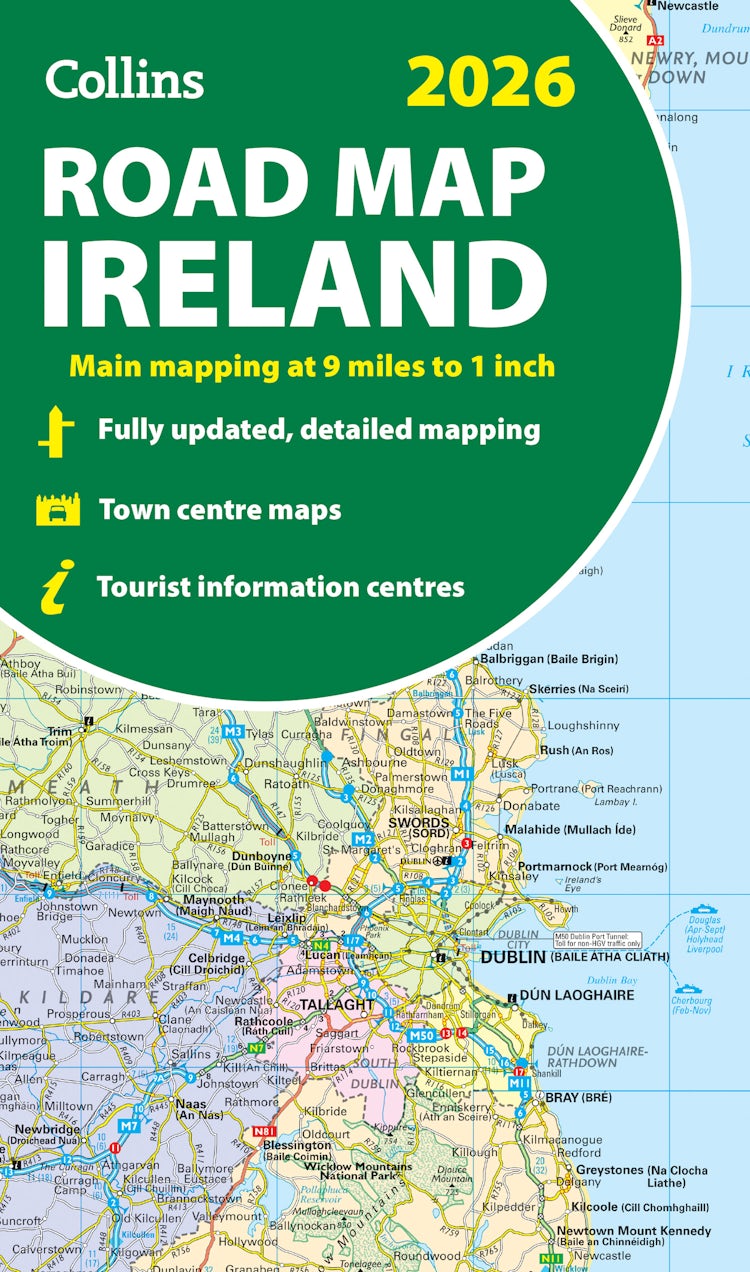 Cover image for 2026 Collins Road Map of Ireland: Clear and detailed folded map of Ireland, isbn: 9780008719241