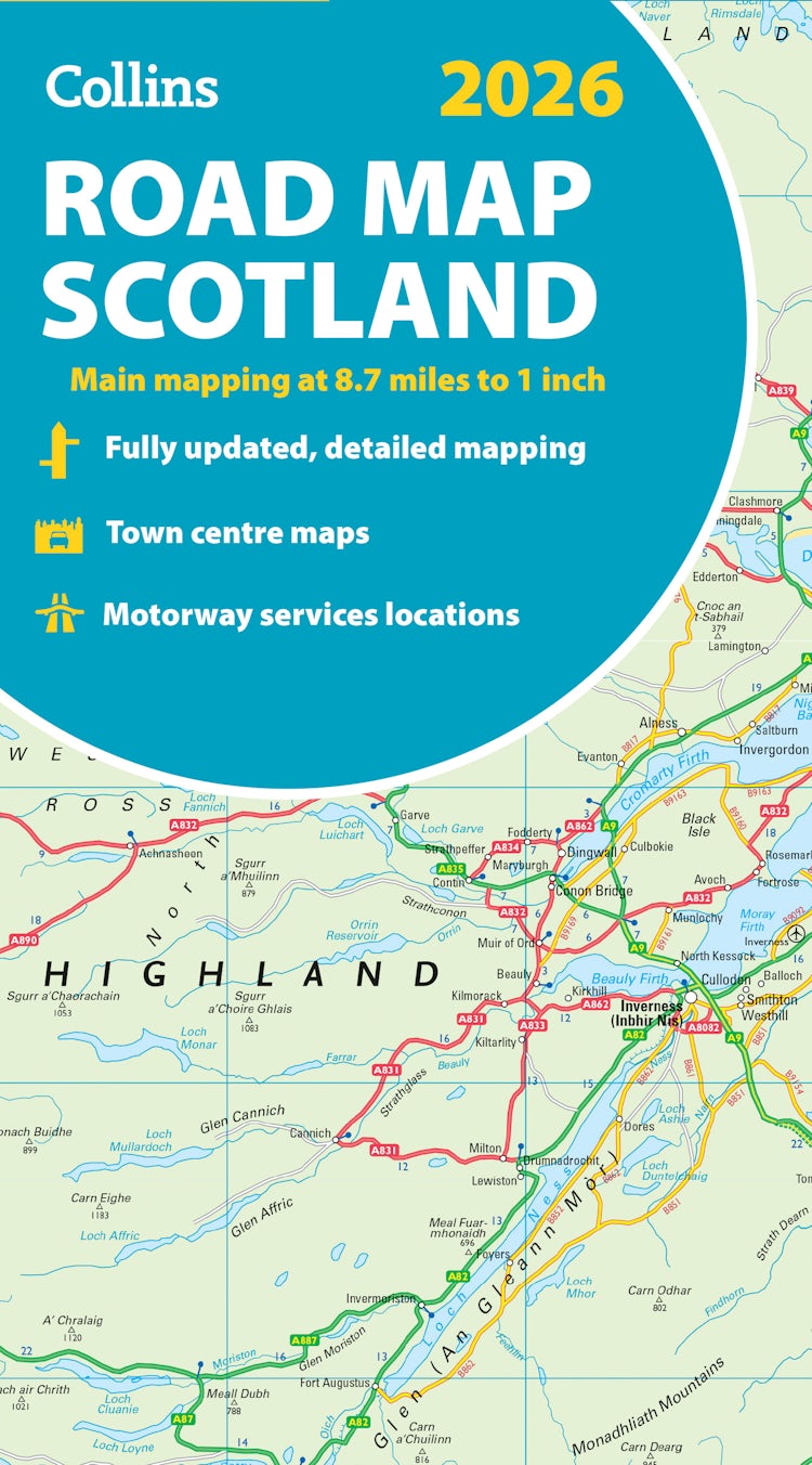 Cover image for Collins Road Atlas - 2026 Collins Road Map Of Scotland: Folded Road Map, isbn: 9780008719265