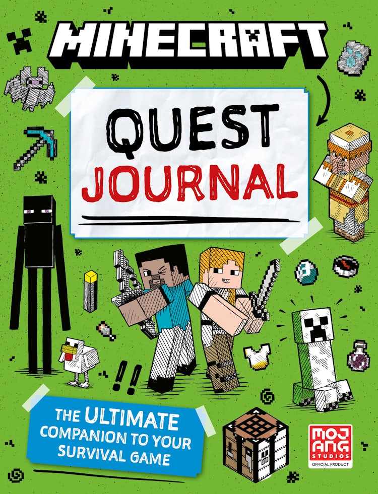 Cover image for Minecraft Quest Journal: Official illustrated children's Minecraft game creative diary and tick list. The perfect gift for kids aged 6, 7, 8, 9 and 10! New for 2026, isbn: 9780008733117
