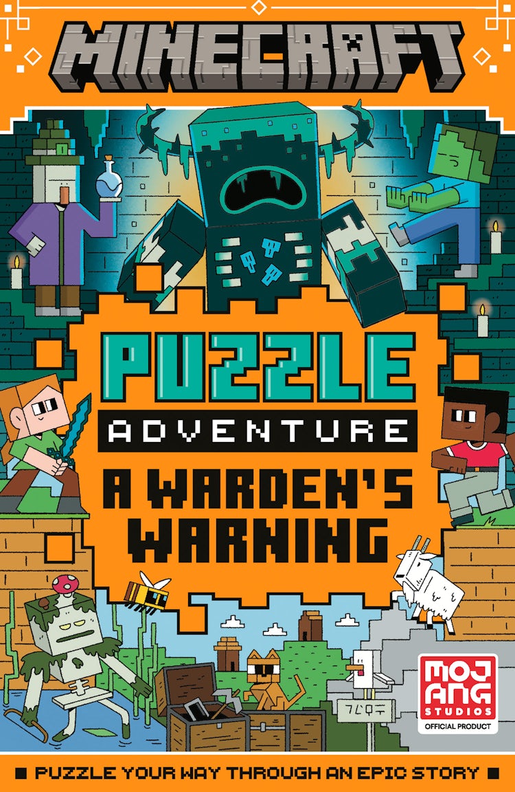 Cover image for Minecraft Puzzle Adventure - A Warden's Warning: An official illustrated Minecraft children's puzzle book - perfect for kids into video games aged 7, 8, 9 and 10 - new for 2026!, isbn: 9780008733186
