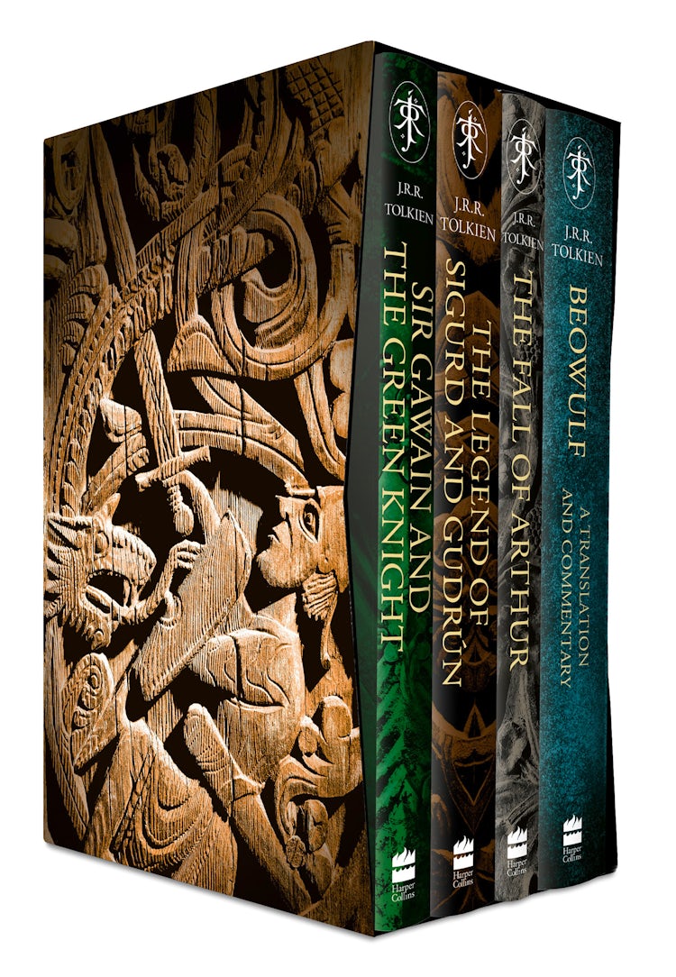 Cover image for Myths & Legend (Boxed Set): Sir Gawain and the Green Knight, The Legend of Sigurd and Gudrún, The Fall of Arthur & Beowulf: A Translation and Commentary, isbn: 9780008737757