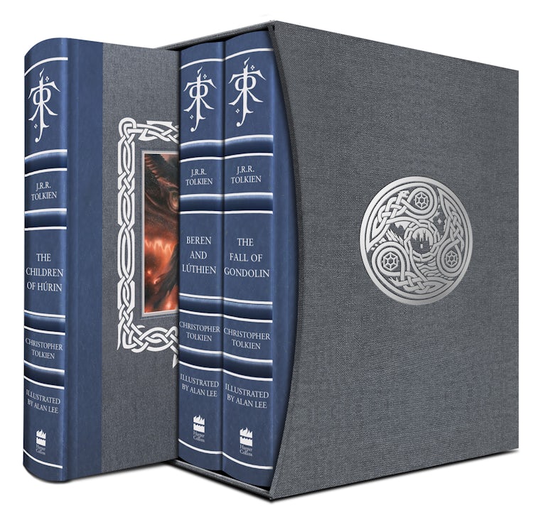 Cover image for The Great Tales of Middle-Earth Boxed Set: The Children of Húrin, Beren and Lúthien & The Fall of Gondolin [Deluxe Edition], isbn: 9780008737788