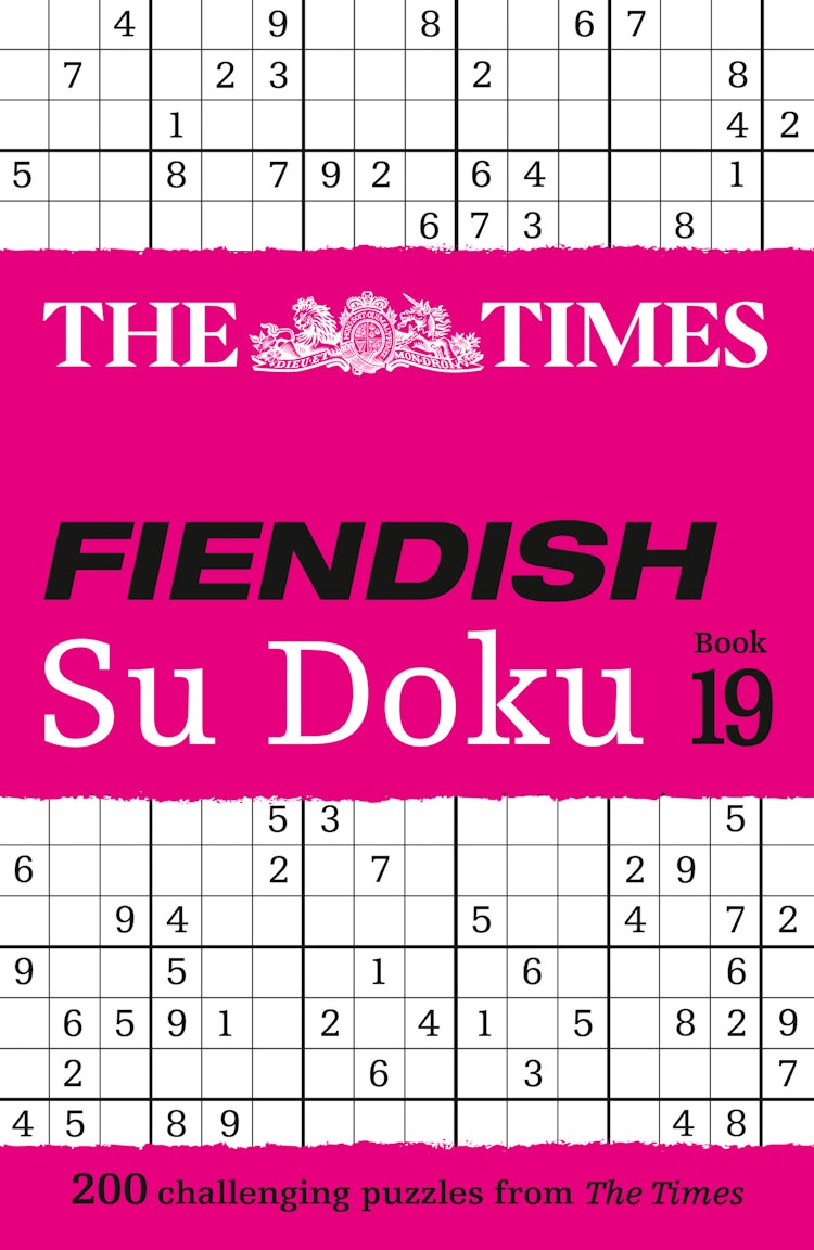 Cover image for The Times Fiendish Su Doku Book 19: 200 challenging Su Doku puzzles, isbn: 9780008748920