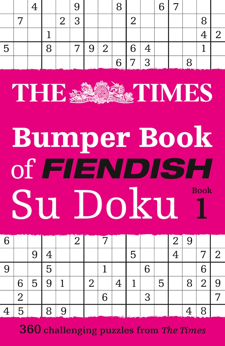 Cover image for The Times Bumper Book of Fiendish Su Doku Book 1: 360 challenging Su Doku puzzles, isbn: 9780008749132