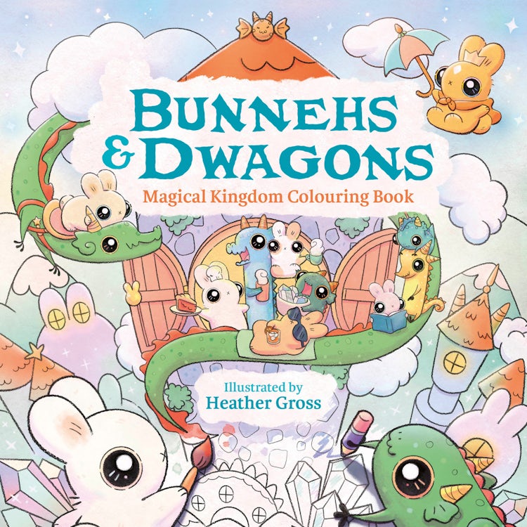 Cover image for Bunnehs and Dwagons: Magical Kingdoms Cosy Colouring, isbn: 9780008765699