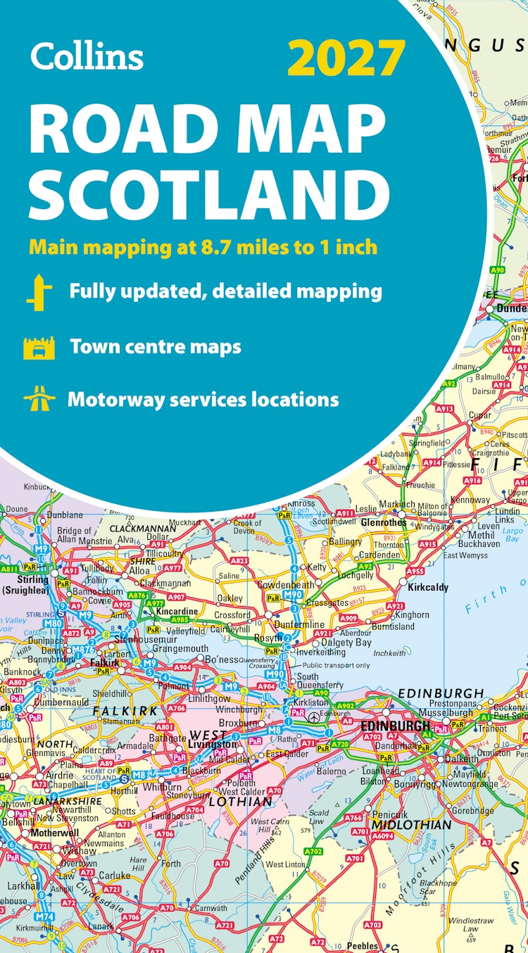 Cover image for 2027 Collins Road Map Scotland, isbn: 9780008779078