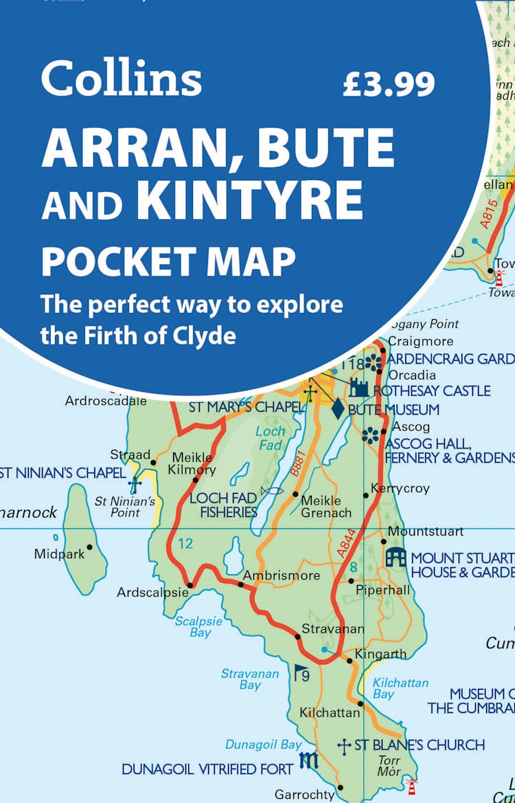Cover image for Arran, Bute and Kintyre Pocket Map, isbn: 9780008780487