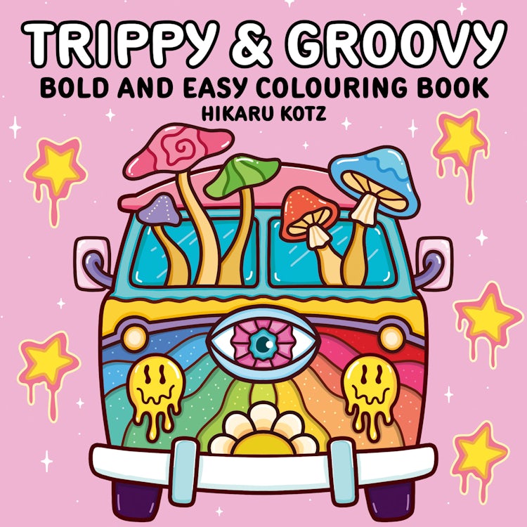 Cover image for Trippy & Groovy: Bold and Easy Colouring Book for Adults, isbn: 9780008812379