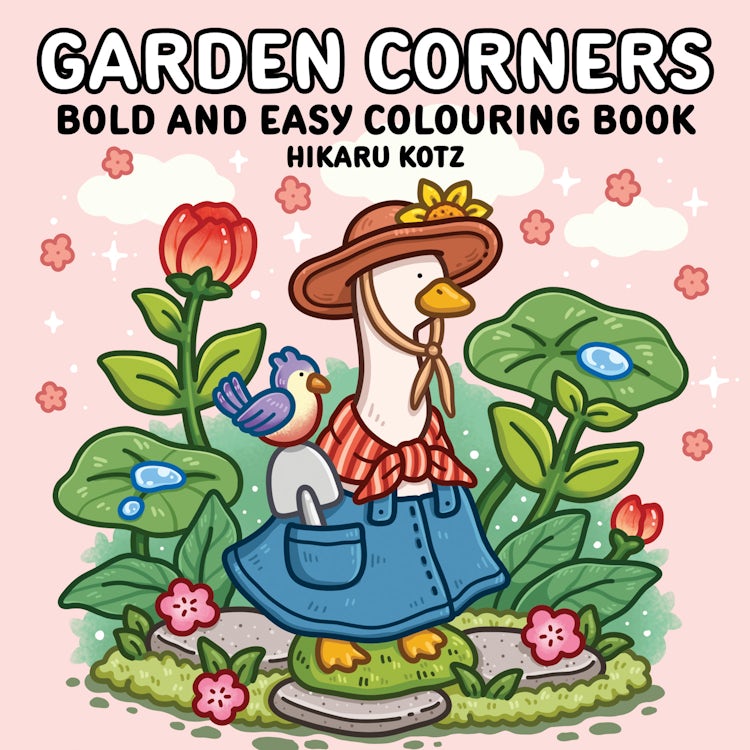 Cover image for Garden Corners: Bold and Easy Colouring Book for Adults and Teens, isbn: 9780008812393