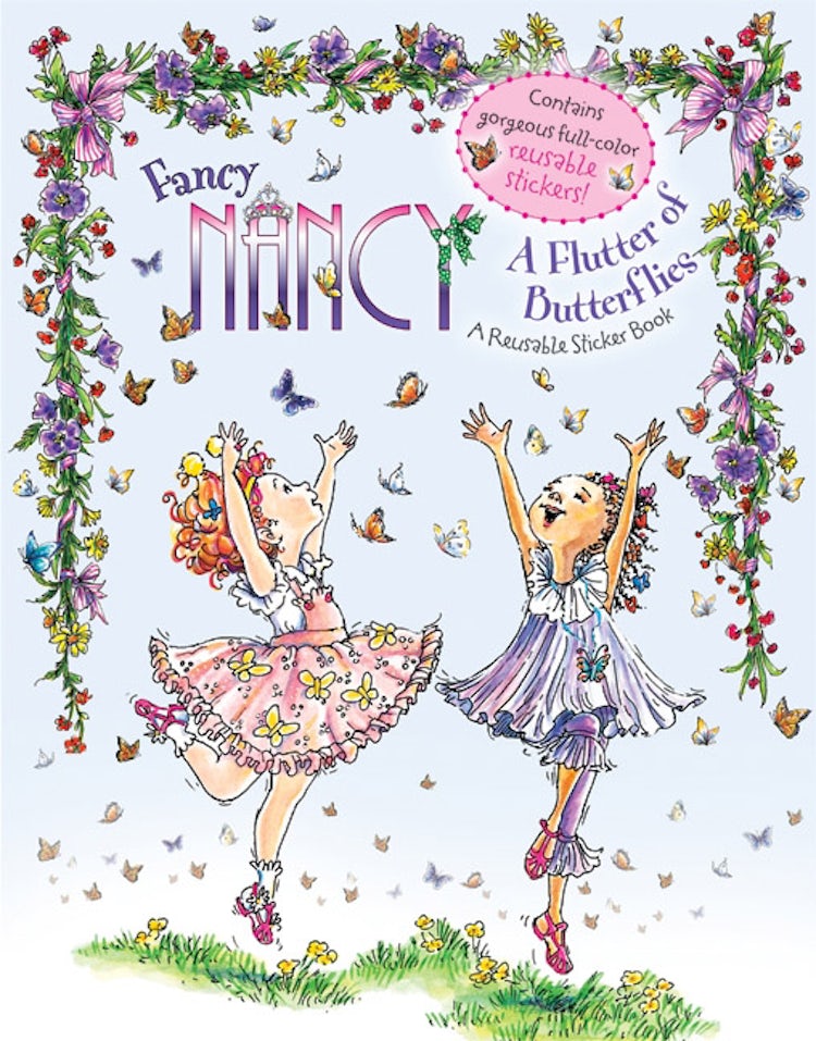 Cover image for Fancy Nancy: A Flutter of Butterflies Reusable Sticker Book, isbn: 9780061703874