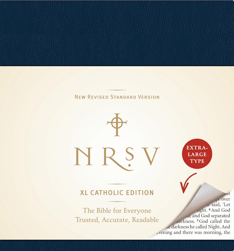 Cover image for NRSV XL Catholic Edition (navy), isbn: 9780061946547