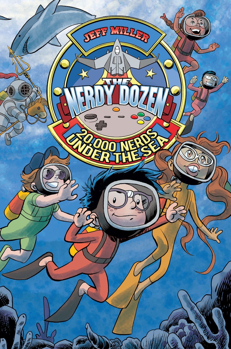 Cover image for The Nerdy Dozen #3: 20,000 Nerds Under the Sea, isbn: 9780062272706
