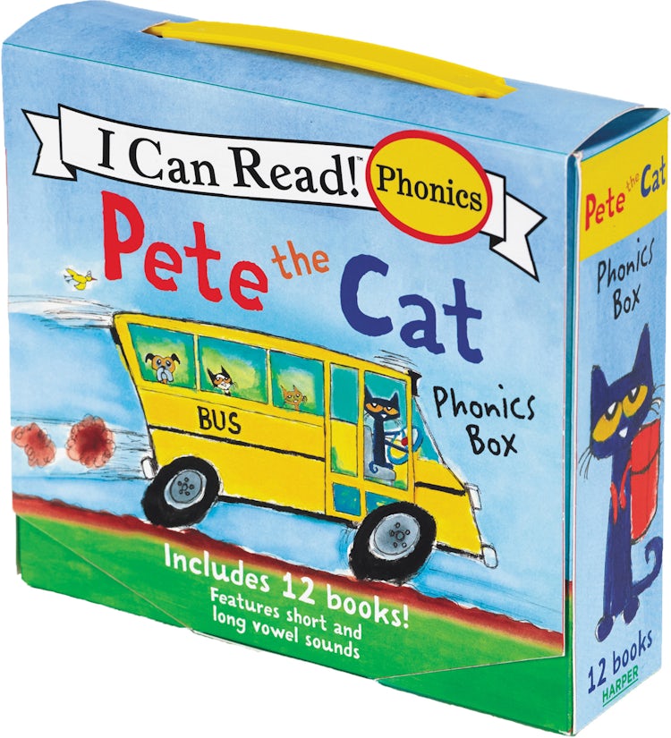Cover image for Pete The Cat Phonics Box: Includes 12 Mini-Books Featuring Short and Long Vowel Sounds, isbn: 9780062404527