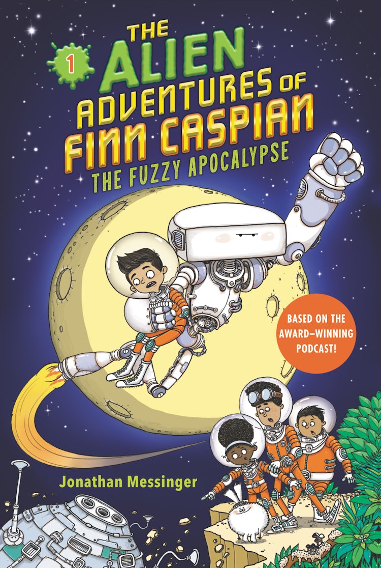 Cover image for The Alien Adventures of Finn Caspian #1: The Fuzzy Apocalypse, isbn: 9780062932167