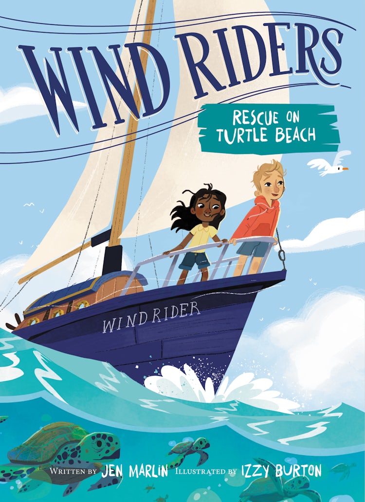 Cover image for Wind Riders #1: Rescue on Turtle Beach, isbn: 9780063029248