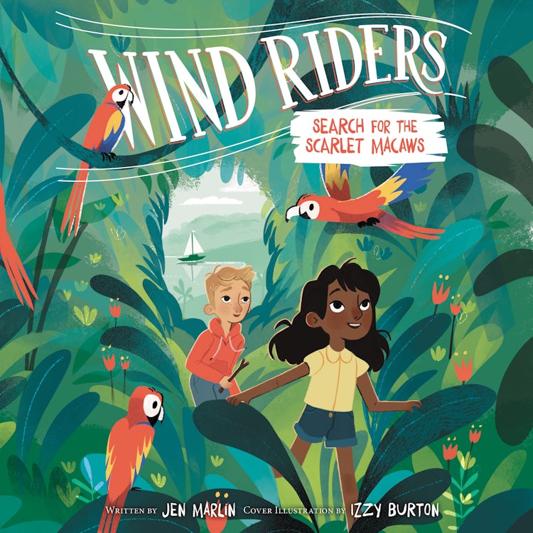 Cover image for Wind Riders #2: Search for the Scarlet Macaws, isbn: 9780063029323