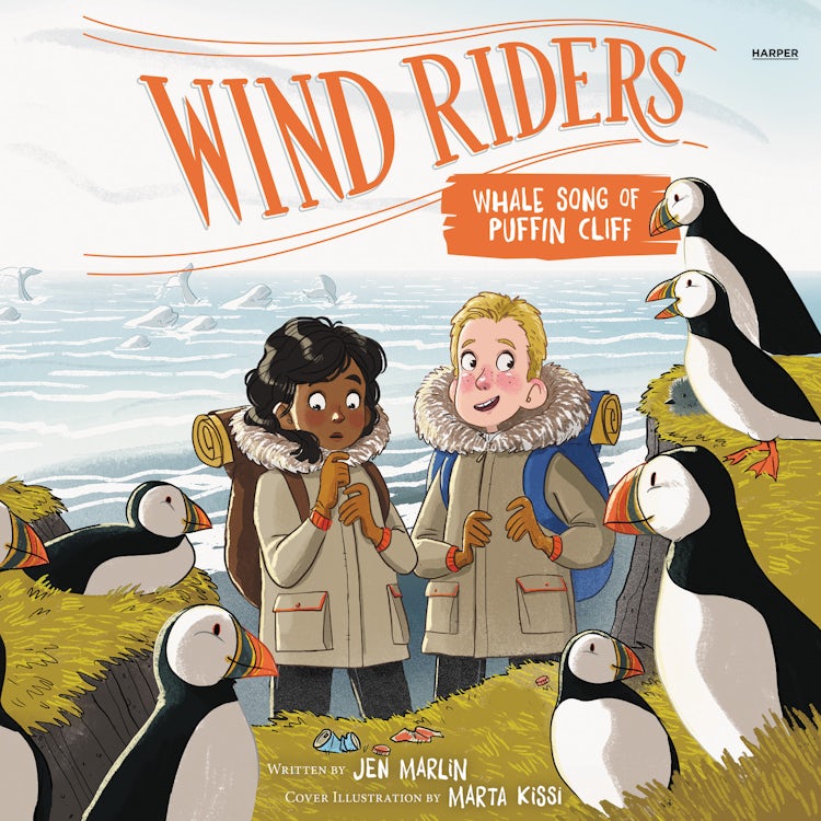 Cover image for Wind Riders #4: Whale Song of Puffin Cliff, isbn: 9780063029422