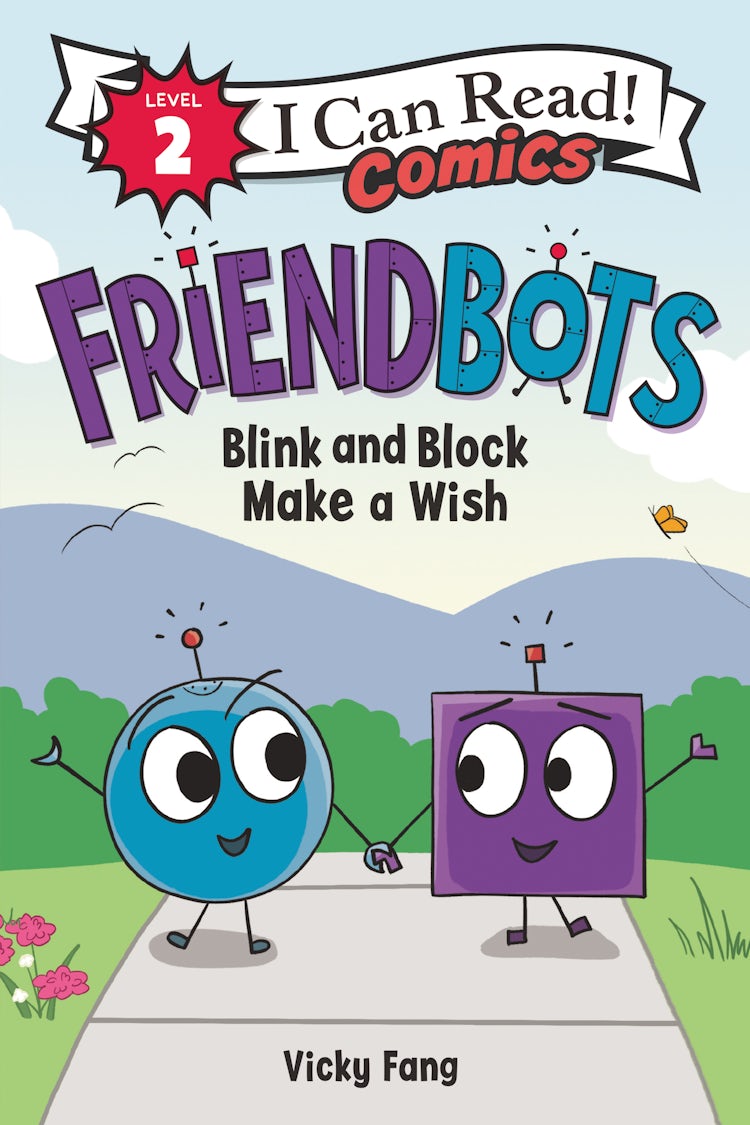 Cover image for Friendbots: Blink and Block Make a Wish, isbn: 9780063049468