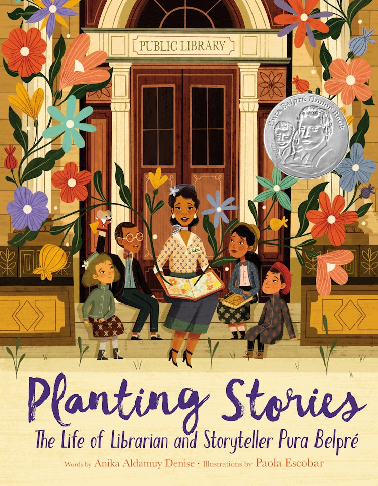 Cover image for Planting Stories: The Life of Librarian and Storyteller Pura Belpré, isbn: 9780063056640