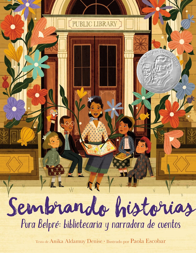 Cover image for Sembrando historias: Pura Belpré: bibliotecaria y narradora de cuentos, isbn: 9780063056657