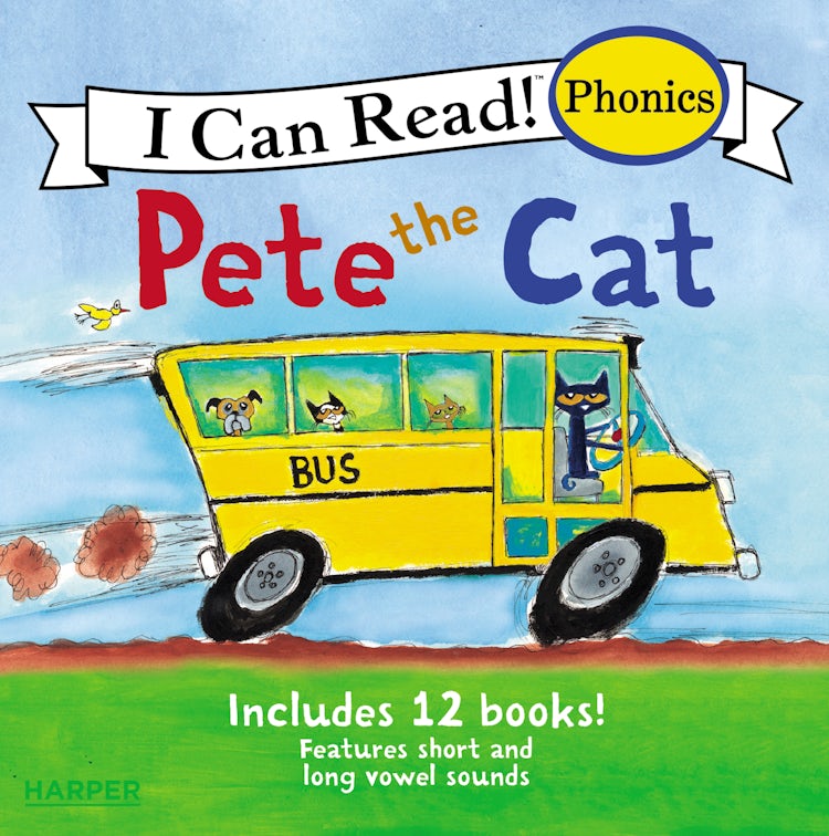 Cover image for Pete the Cat 12-Book Phonics Fun!, isbn: 9780063057517